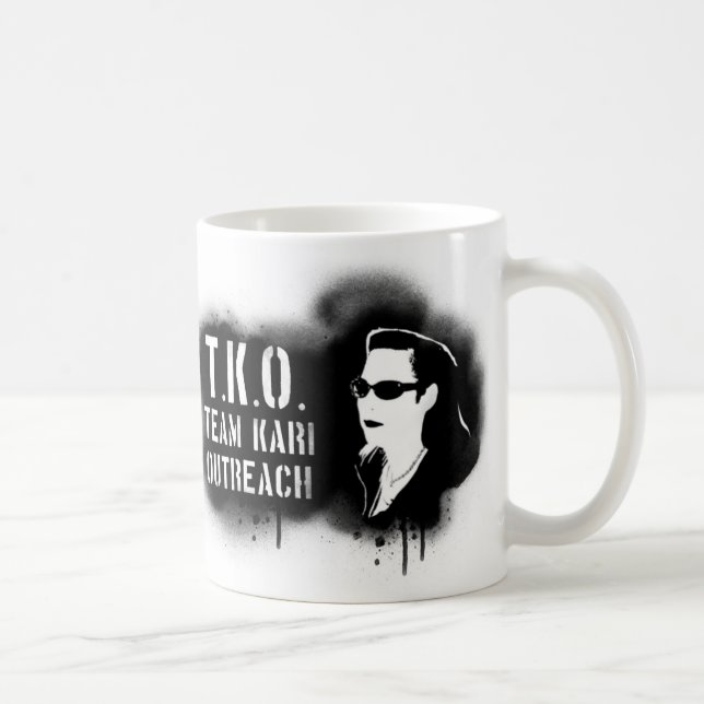 TKO - Schwarze Schablone Kaffeetasse (Rechts)
