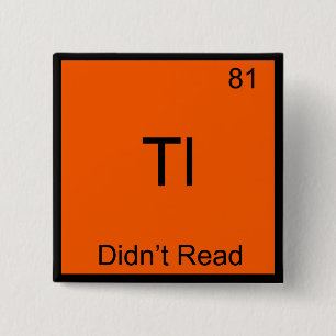 TL;DR Chemie-Element-Symbol Lustig TLDR Button
