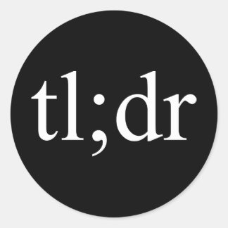 TL;DR RUNDER AUFKLEBER