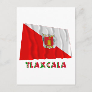 Tlaxcala Waving SemiOfficial Flag Postkarte