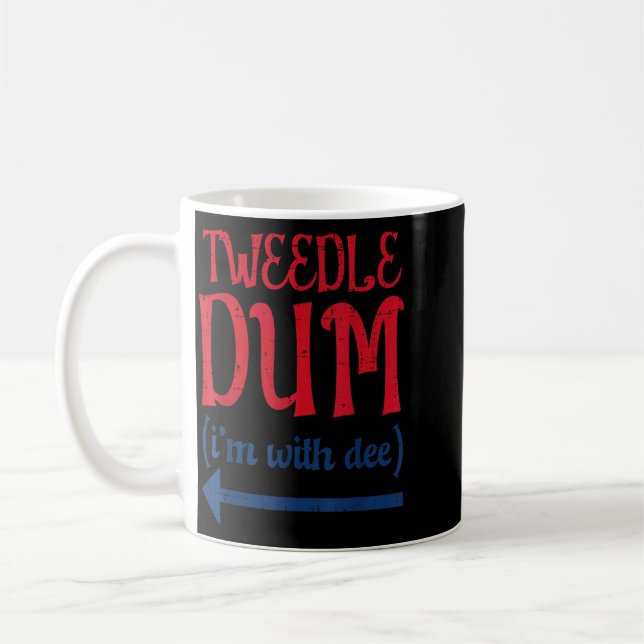 Tle Dum mit Dee Halloween passendes Kostüm Herren Kaffeetasse (Links)