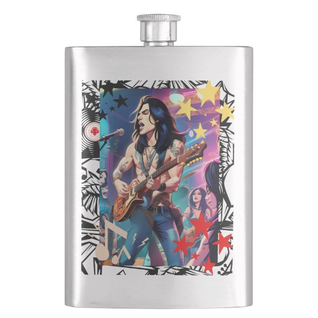 TLES Animated Rocker Zippo Flachmann (Vorderseite)