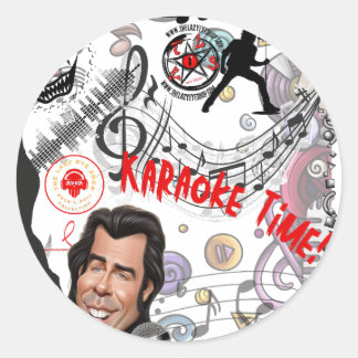 TLES Karaoke Time Round Sticker