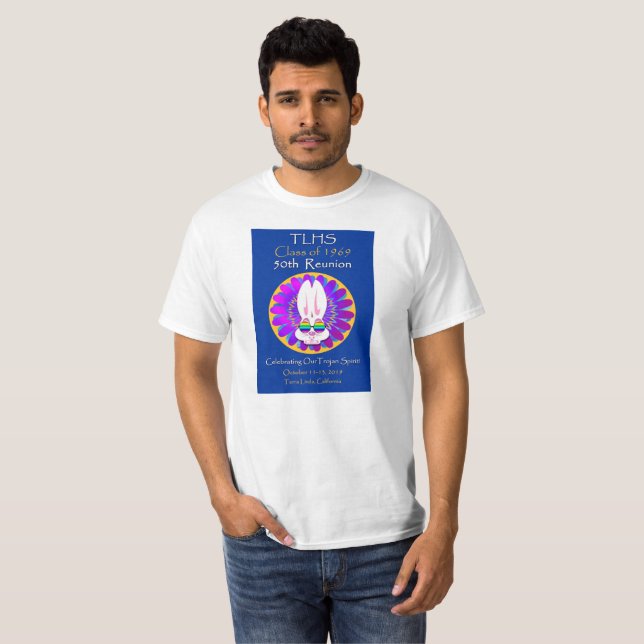 TLHS-Klasse von 1969 Hasen-Junge 50. Wiedersehen T-Shirt (Vorne ganz)