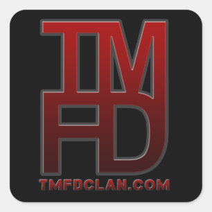 TMFD Alte Logo-Aufkleber Quadratischer Aufkleber