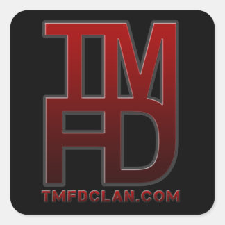 TMFD Alte Logo-Aufkleber Quadratischer Aufkleber