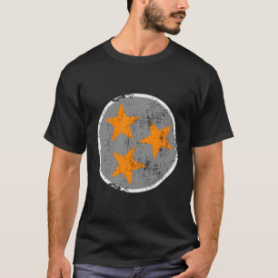 Tn Flag Grau Orange Tennessee Staat Fla T-Shirt