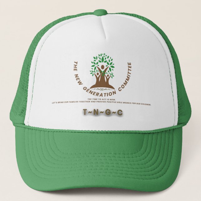 TNCG GREEN & WHITE TRUCKER HAT TRUCKERKAPPE (Vorderseite)