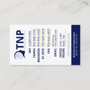 TNP REFERRAL CARD VISITENKARTE