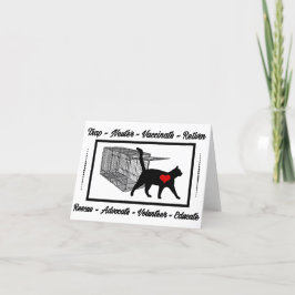 TNR Cat Rescue Trap Neuter Return Adoptier Volunte Dankeskarte