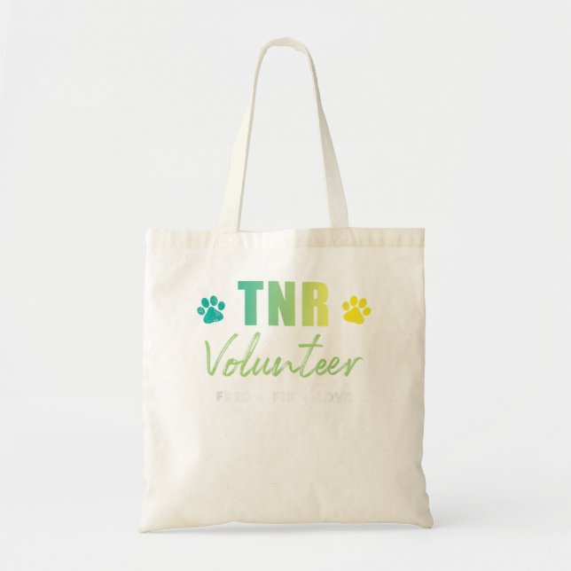 TNR-Shirt, TNR-Freiwilliger, Fütterte Liebe repari Tragetasche (Vorne)