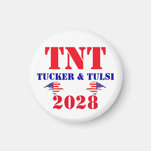 TNT-Kampagne Tucker & Tulsi 2028 USA-Präsident Magnet