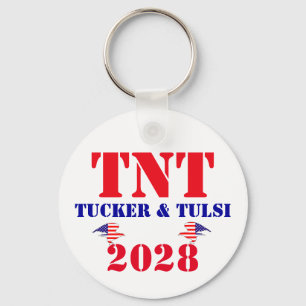 TNT-Kampagne Tucker & Tulsi 2028 USA-Präsident Schlüsselanhänger
