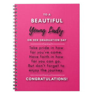 To A Beautiful Young Lady On Her Graduation Day 2 Notizblock
