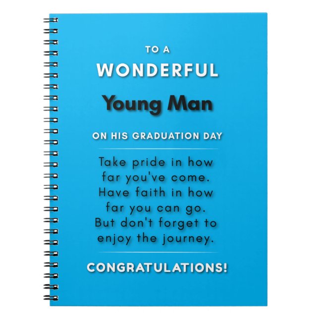 To A Wonderful Young Man On His Graduation Day 2 Notizblock (Vorderseite)