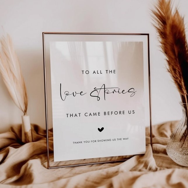 To All The Love Stories That Came Before Us Sign Poster (Von Creator hochgeladen)
