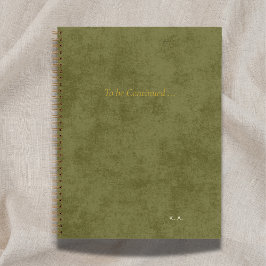 'To Be Continued' Personalized Green Notebook* Notizbuch
