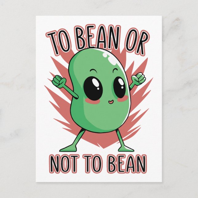 To bean or not to bean postkarte (Vorderseite)