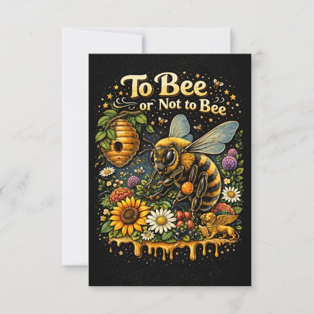 To Bee or Not to Bee Dankeskarte (Vorderseite)