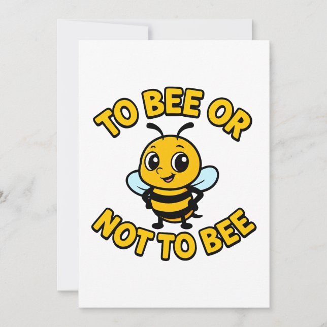 To bee or not to bee einladung (Vorderseite)