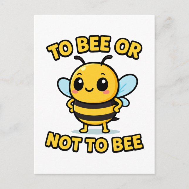 To bee or not to bee postkarte (Vorderseite)