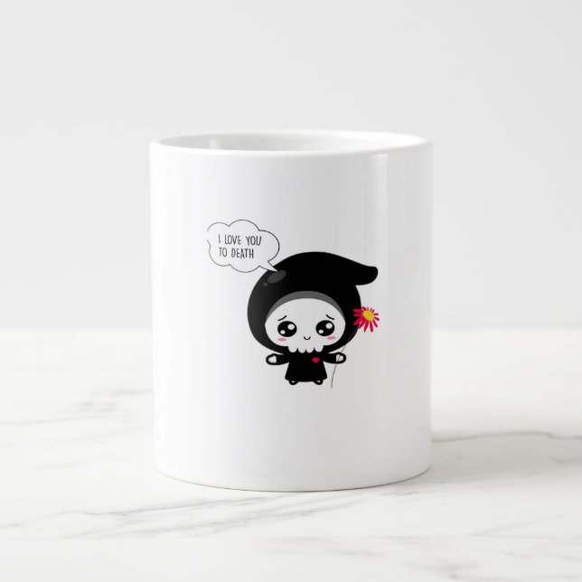 To Death - Funny Valentinstag Classic Jumbo-Tasse (Vorderseite)