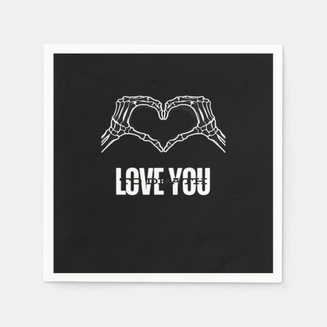 To Death - Skeleton Heart Hands Classic Serviette (Vorderseite)