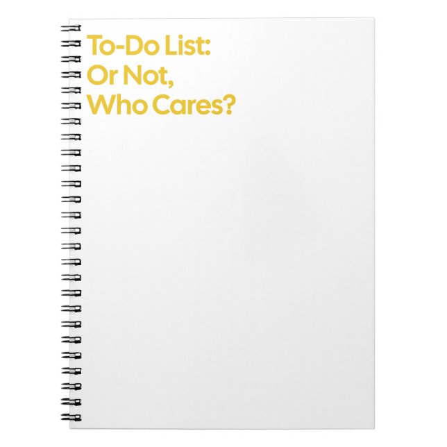 To-Do-List oder nicht lustiges Notebook Notizblock (Vorderseite)