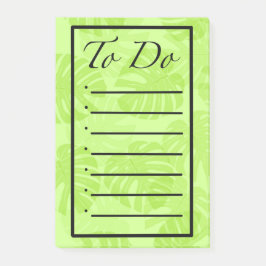 To Do List with Monstera Leaves Post-it Klebezettel