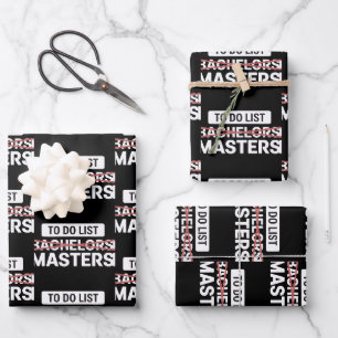 To-Do-Liste Bachelor-Master-Abschluss Hochschulnot Geschenkpapier Set