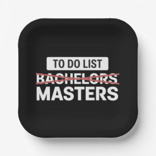 To-Do-Liste Bachelor-Master-Abschluss Hochschulnot Pappteller