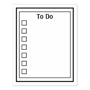 To-Do-Liste  Gummistempel