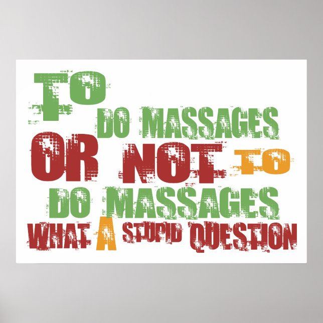 To Do Massages Poster (Vorne)