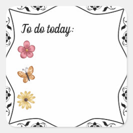 'To do Today' Bullet Journal oder Planner Quadratischer Aufkleber