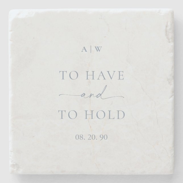 “To Have and To Hold” Wedding  Steinuntersetzer (Vorderseite)