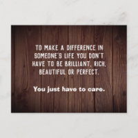 To make a difference in someone's life wood