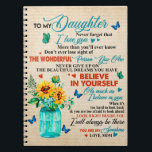 To My Daughter Gift,Butterfly Lover,Sunflower Gift Notizblock<br><div class="desc">To My Daughter Gift, Butterfly Lover, Sunflower Gift 
- This is wonderful gift for your family,  your friend in any occasions such as housewarming,  birthday,  new home
- It can be used for house decor,  make your house more gorgeous!</div>