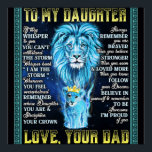 To My Daughter Lion Gift, Gift From Lion Dad Poster<br><div class="desc">To My Daughter Lion Gift,  Gift From Lion Dad</div>