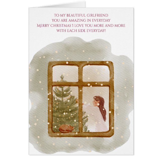 To my Girlfriend at Christmas card (Vorne)