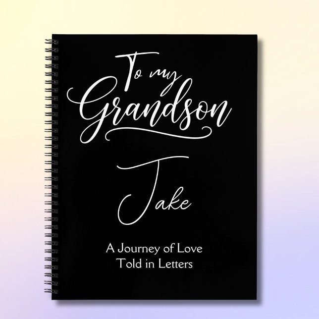 To My Grandson Personalized Black  Notizbuch (Von Creator hochgeladen)