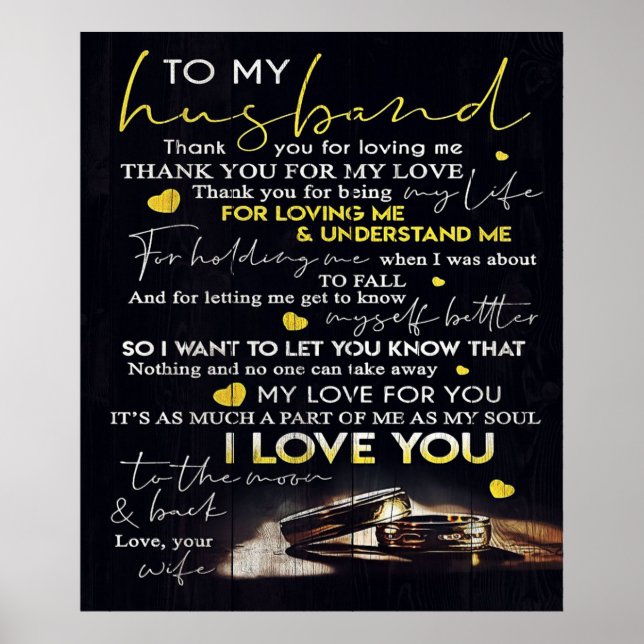 To my Husband | Best Gift For Husband Poster (Vorne)
