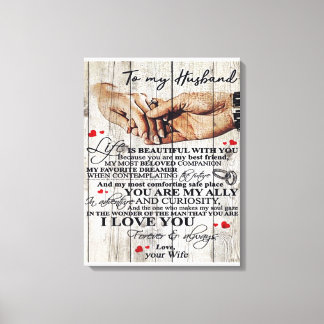 To My Husband Design Gift | Love Letter To Him | Leinwanddruck