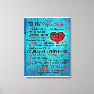 To My Husband Design   Love Quotes To Husband Leinwanddruck
