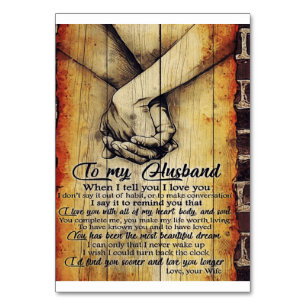 To My Husband Gift Cute Husband Gift Tischnummer
