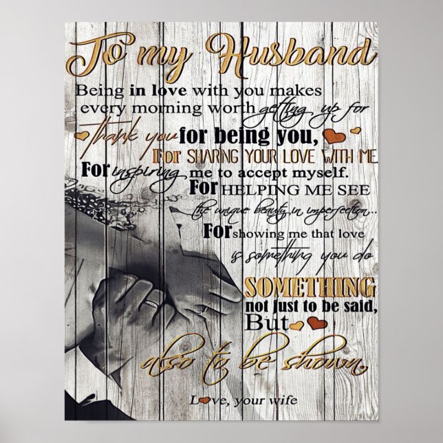 To My Husband Gift | Husband Letter | Home Decor | Poster (Vorne)