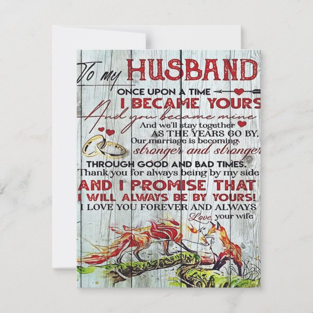 To My Husband Gift | Letter For Him | Einladung (Vorderseite)