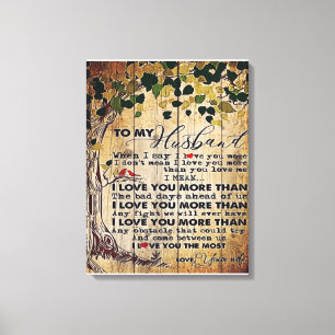 To My Husband Gift, New House Decor Leinwanddruck