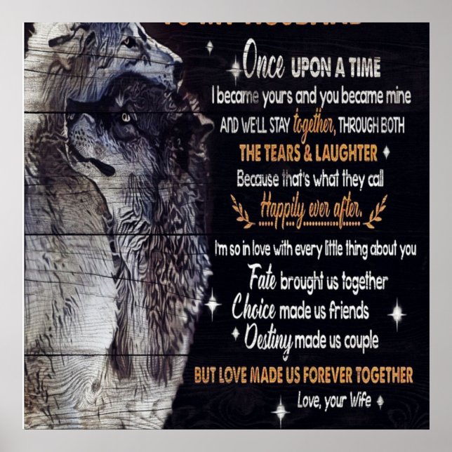 To My Husband Gift, Personalized Present Poster (Vorne)