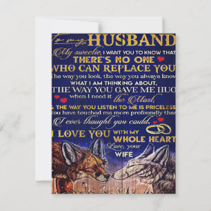 To My Husband Letter   Cute Gift for Husband Einladung