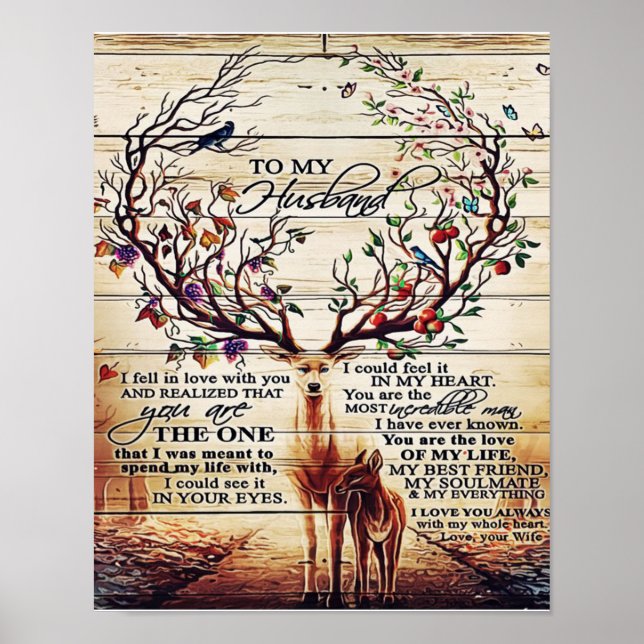 To My Husband Letter Decor | Gift For Husband Poster (Vorne)